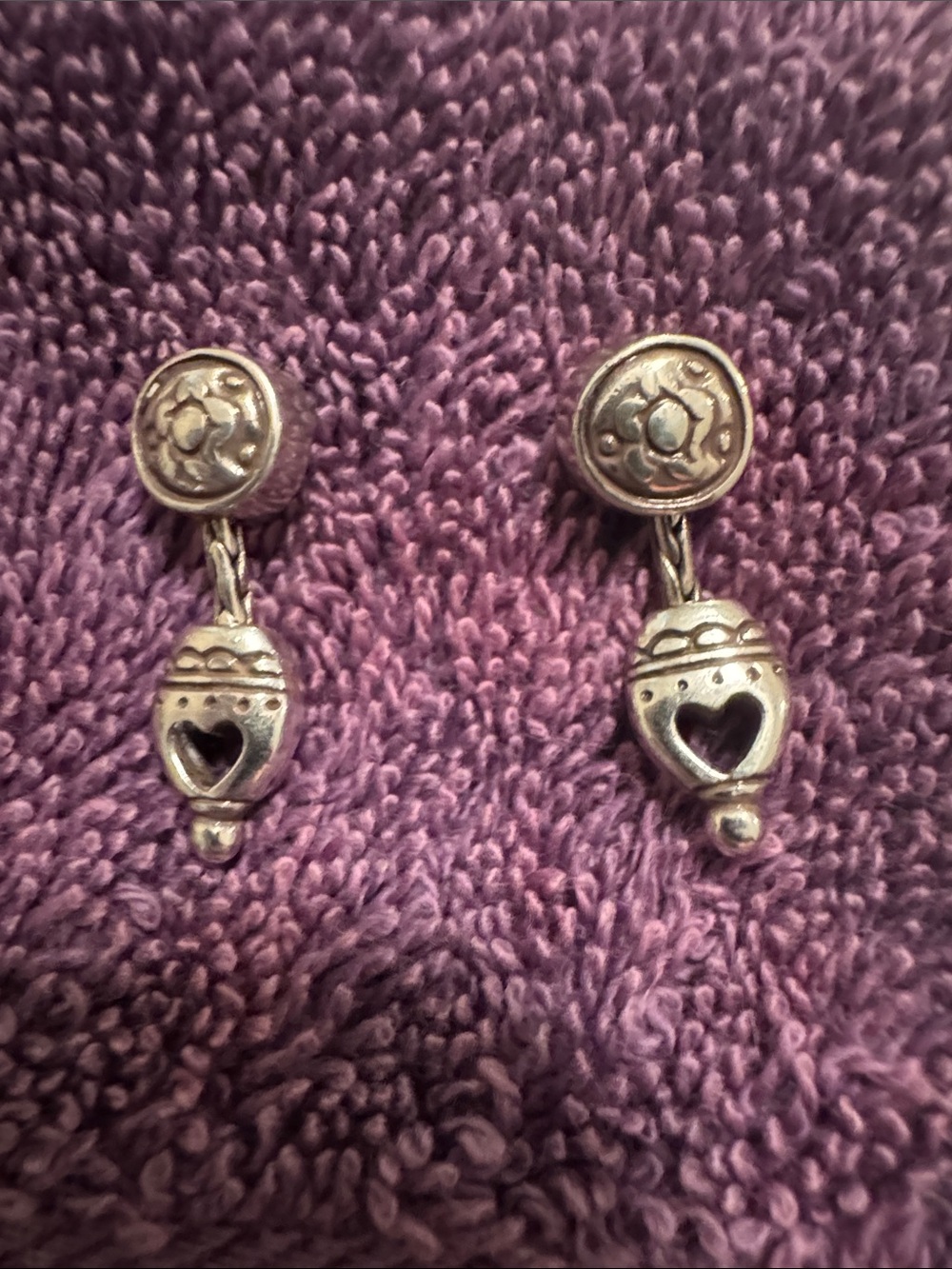 Silver Heart Drop Dangle Earrings - Women's Silver-Tone Jewelry